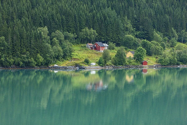 Wooden Farmhouses. Architecture. Olden. Norway