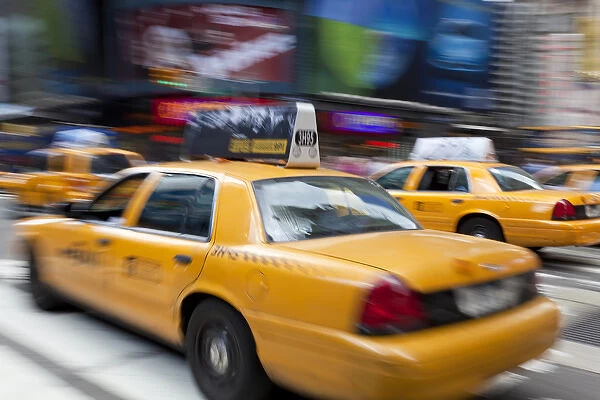 Cabs,　off　Square,　Yellow　Times　just　taxi　Manhattan