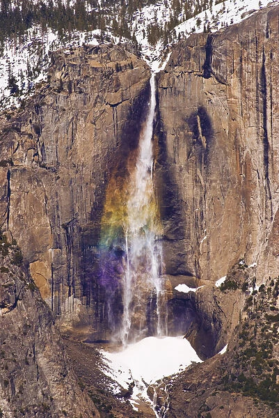 Yosemite Falls from Taft Point in winter, Yosemite National Park, California USA
