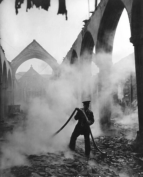 Blitz in Plymouth -- St Andrews Parish Church, WW2