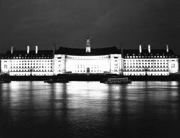County Hall by night, London
