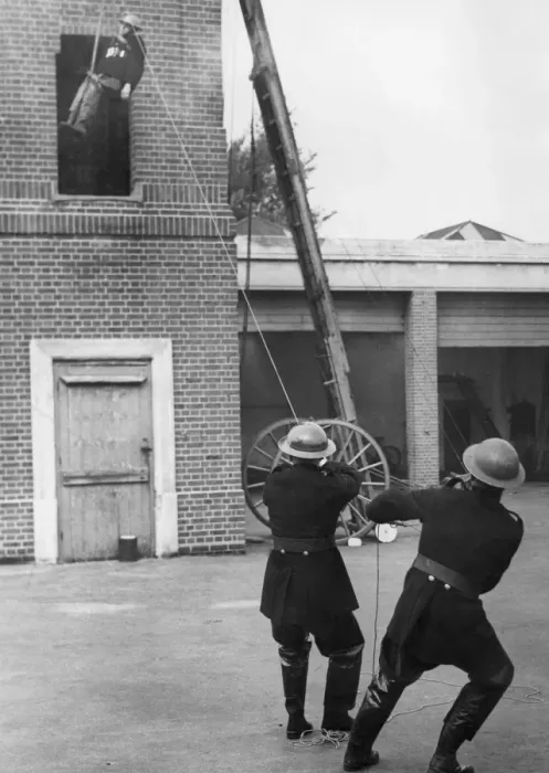 Framed Print : WW2 National Fire Service Trainee Print