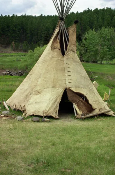 Sioux tepee of buffalo-hide