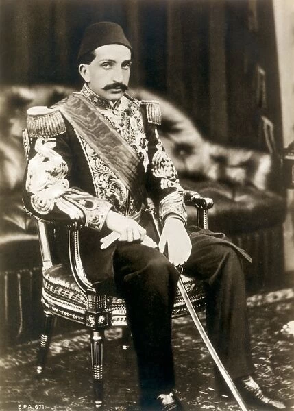 ABDUL HAMID II (1842-1918). Sultan of Turkey, 1876-1909. Photographed c1876