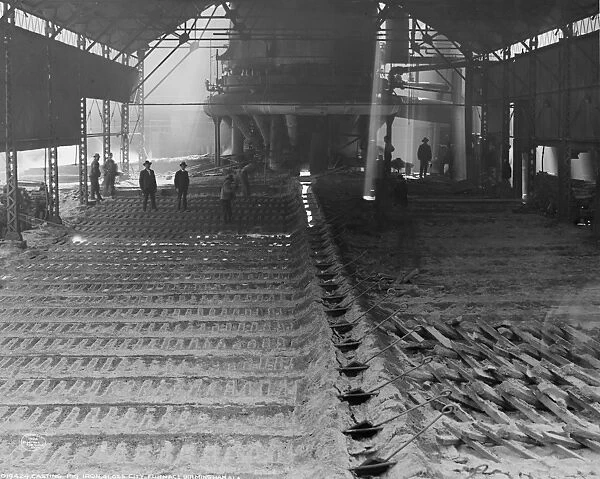 ALABAMA: SLOSS FURNACE. Casting pig iron, or crude iron, at the Sloss Furnace in Birmingham