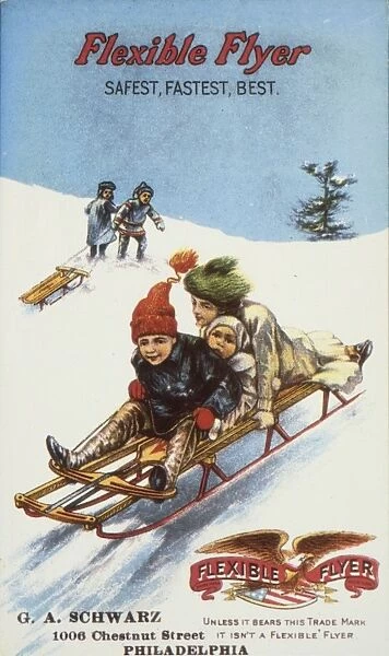 American advertisement, c1900, for Flexible Flyer sleds
