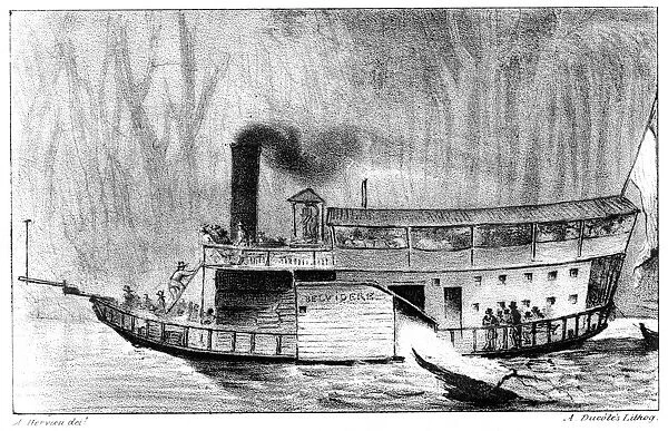AMERICAN STEAMBOAT, 1832. New Orleans steamboat