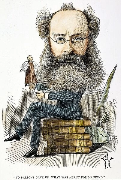ANTHONY TROLLOPE (1815-1882). Caricature, 1872, by Frederick Waddy