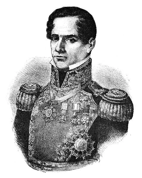 ANTONIO LOPEZ de SANTA ANNA (1794-1876). Mexican soldier and political leader. Lithograph