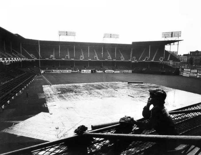 Framed Print : Print of a fan at Ebbets Field Framed Print : Print of a fan at Ebbets Field