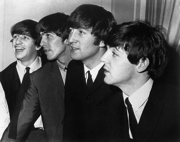 THE BEATLES. From left to right: Ringo Starr, George Harrison, John Lennon, and Paul McCartney