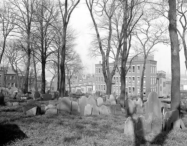 BOSTON: COPPs HILL, c1904. Copps Hill Burying Ground in Boston, Massachusetts