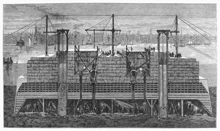 Framed Print : Cross Section of a Brooklyn Bridge Caisson Print Framed Print : Cross Section of a Brooklyn Bridge Caisson Print
