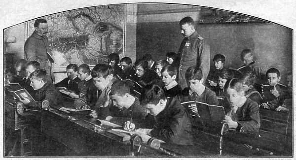 BRUSSELS: GERMAN SCHOOL. German officers teaching at the first German school in