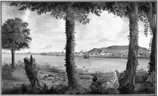 CANADA: MONTREAL, 1762. View of Montreal, Canada, from across the St. Lawrence River