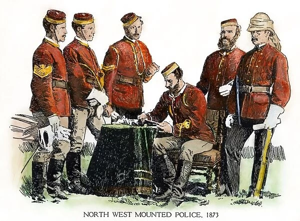 CANADIAN MOUNTIES, 1873. Officers of the North West Mounted Police, 1873