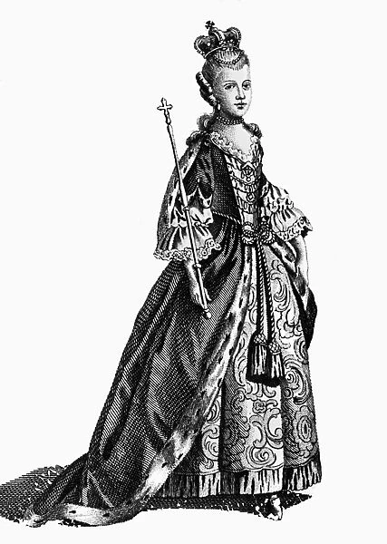 CHARLOTTE SOPHIA (1744-1818). Queen of George III of England. Copper engraving, c1780