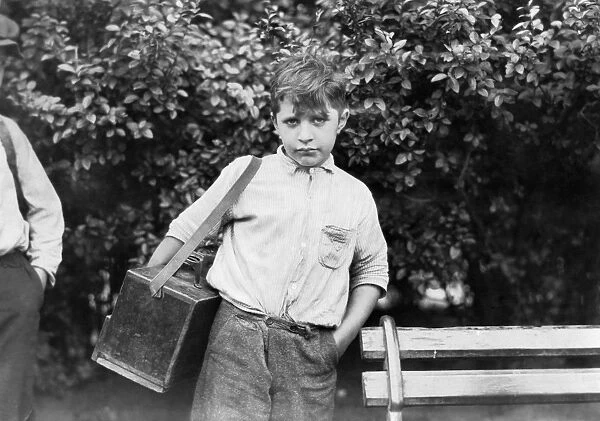 CHILD LABOR: BOOTBLACK, 1924. Tony, a nine-year-old bootblack in Newark, New Jersey