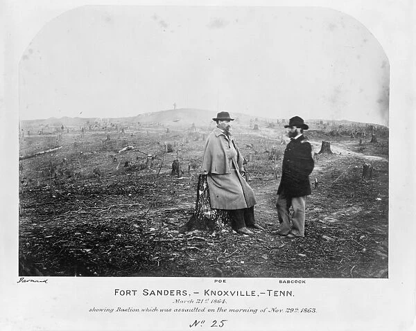 CIVIL WAR: FORT SANDERS. Orlando M. Poe and General Orville Elias Babcock stand