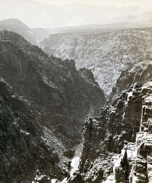 COLORADO: CANYON, c1876. A view of Royal Gorge, also known as the Grand Canyon
