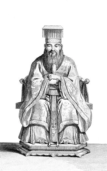 CONFUCIUS (c551-479 B. C. ). Chinese philosopher. Copper engraving, French, c1800