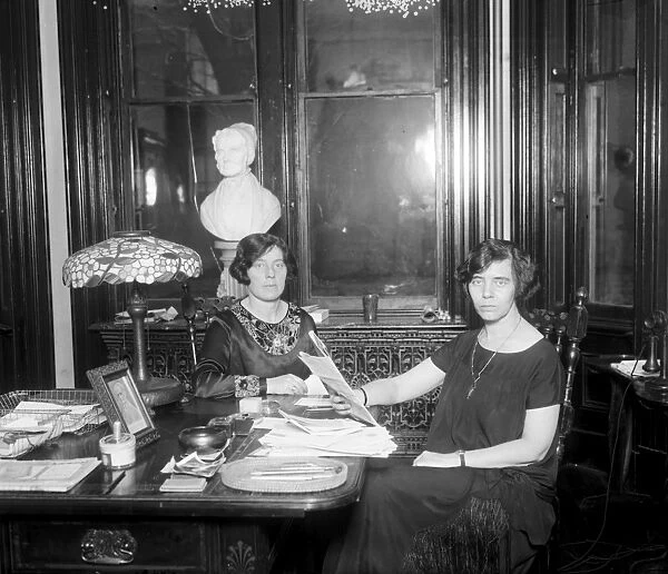 CONNERY & PAUL, 1925. Irish feminist Margaret Connery (left) with American social