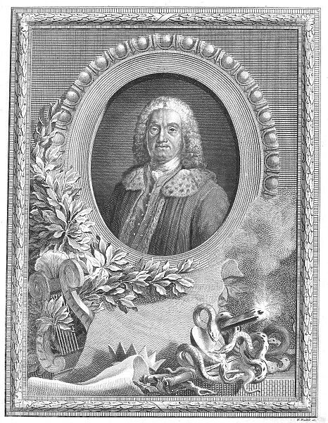 CREBILLON (1674-1762). Pseudonym of Prosper Jolyot, Sieur de Crais-Billon. French tragic poet. Copper engraving, English, 18th century