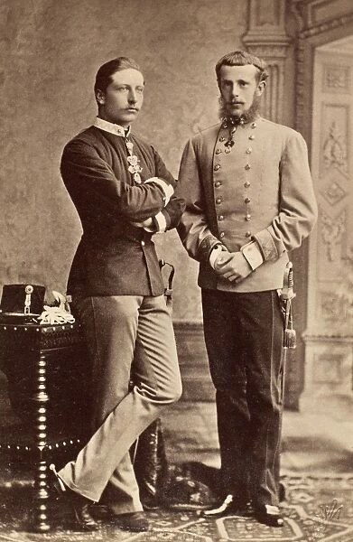 CROWN PRINCES, 1883. Friedrich Wilhelm Viktor Albert (left), Crown Prince of Prussia