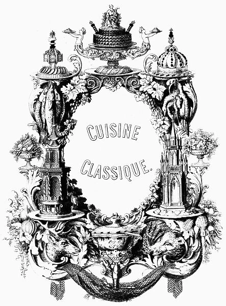 CUISINE CLASSIQUE, 1881. Title page of Cuisine Classique by Urbain Dubois and Emile Bernard, Paris, 1881