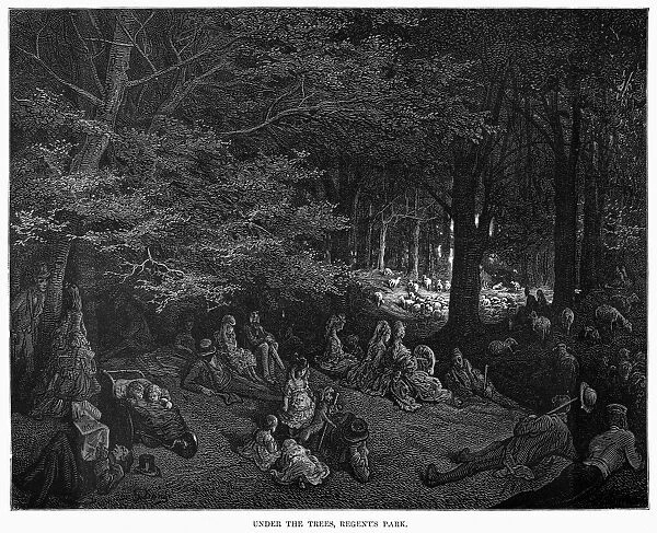 DORE: LONDON, 1872. Under the Trees, Regents Park