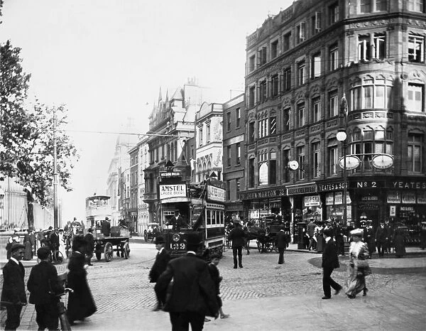DUBLIN: NASSAU STREET. Yeates and Son glasses store on Nassau Street in Dublin, Ireland. Photograph, early 20th century