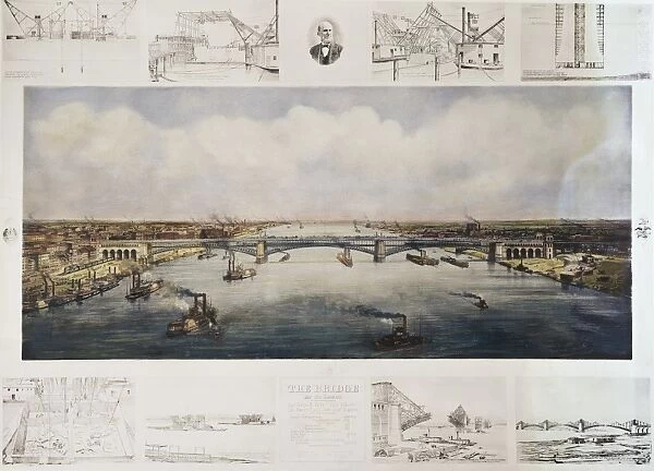 EADS BRIDGE, ST LOUIS. The Eads Bridge (built 1867-74) across the Mississippi River at St
