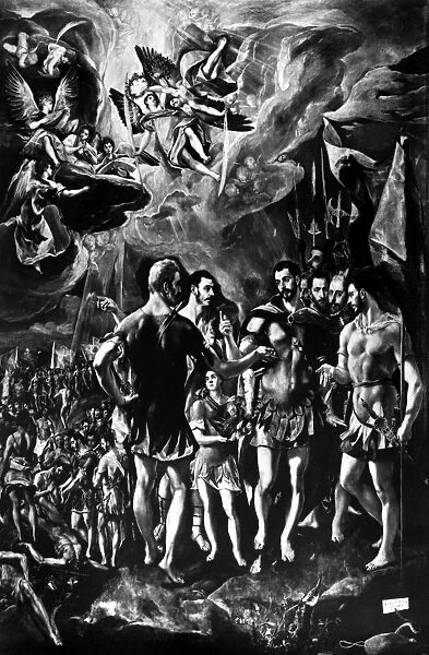 EL GRECO: ST. MAURICE. The Martyrdom of St. Maurice and the Theban Legion. Oil on canvas