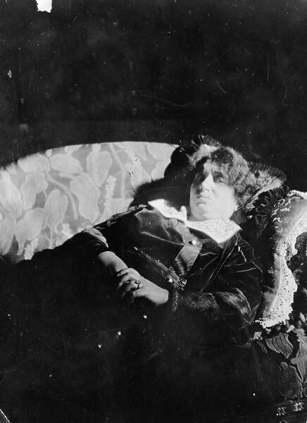 EMMA ECKSTEIN (1865-1924). Austrian author and patient of Sigmund Freud. Reclining on a sofa