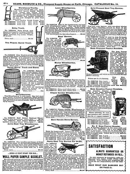 FARMING TOOLS, 1902. Page from a Sears, Roebuck & Co. 1902