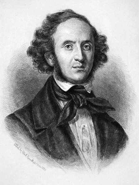 FELIX MENDELSSOHN (1809-1847). German composer, pianist and conductor. Etching
