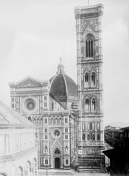 FLORENCE: CATHEDRAL. A view of the Santa Maria del Fiore cathedral in Florence