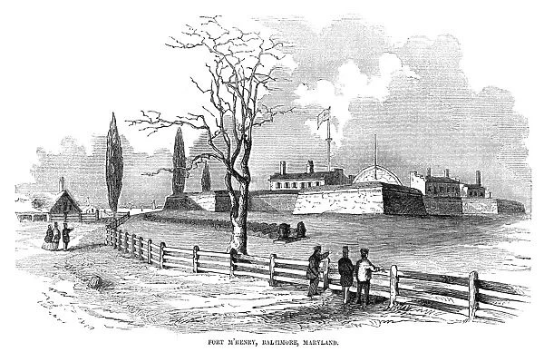 FORT McHENRY, c1850. Fort McHenry at Locust Point in Baltimore, Maryland. Wood engraving