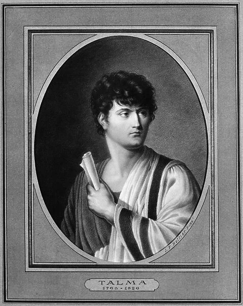 FRANCOIS JOSEPH TALMA (1763-1826). French actor. Miniature painting by Jean-Francois Hollier