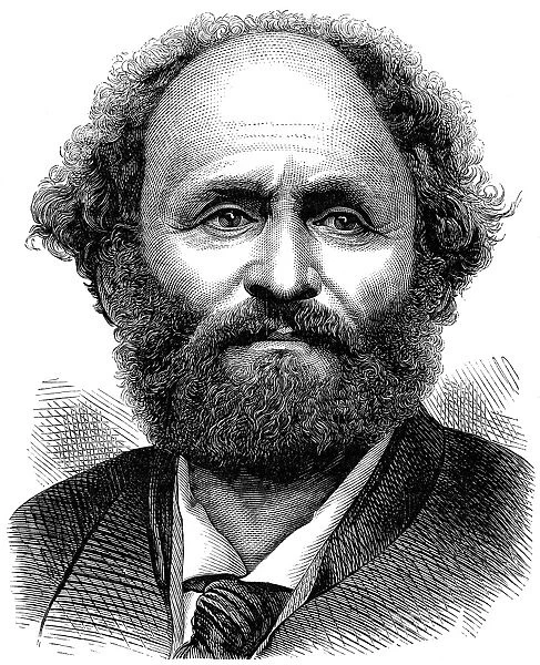 FREDERICK GERSTAECKER (1816-1872). German traveler and writer. Wood engraving, American, 19th century