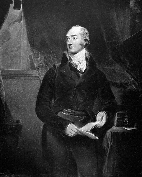 GEORGE CANNING (1770-1827). English statesman. Mezzotint after Sir Thomas Lawrence