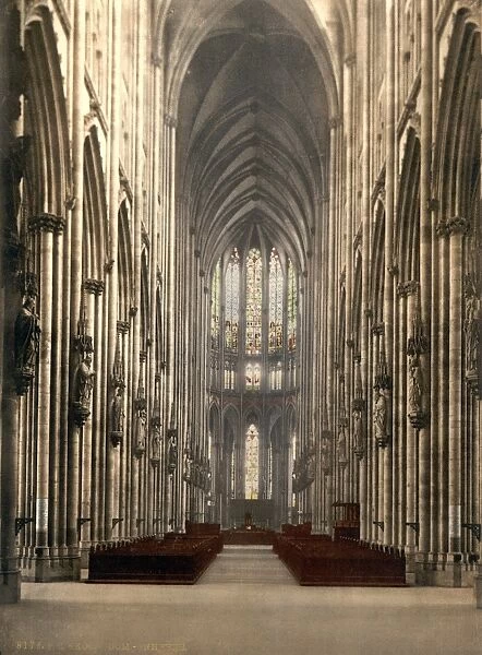 GERMANY: COLOGNE CATHEDRAL. Interior of the Cologne Cathedral in Germany. Photochrome
