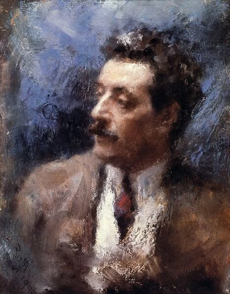 GIACOMO PUCCINI. (1858-1924). Italian composer of operas. Oil by Rietti, 1924