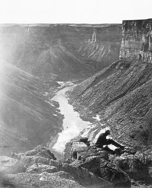 GRAND CANYON, 1872. Mouth of Kanab Wash, looking West; Arizona. Photographed by William Bell
