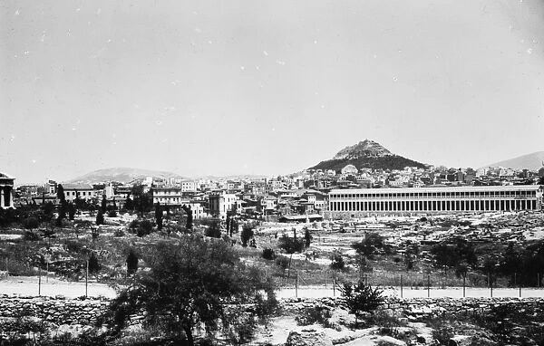 GREECE: ATHENS AGORA. The ancient Greek agora and stoa at Athens