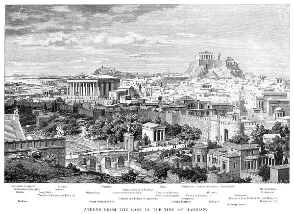 GREECE: HADRIANs ATHENS. Athens from the East, in the time of Hadrian