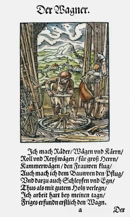 Framed Print : Wagonwright Print, 1568