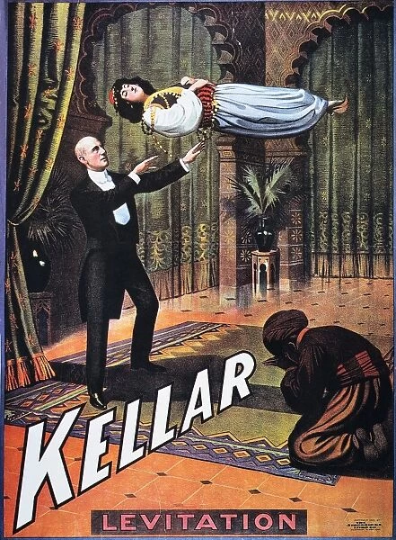 HARRY KELLAR: POSTER, 1904. American poster of magician Harry Kellars Levitation of the Princess Karnac