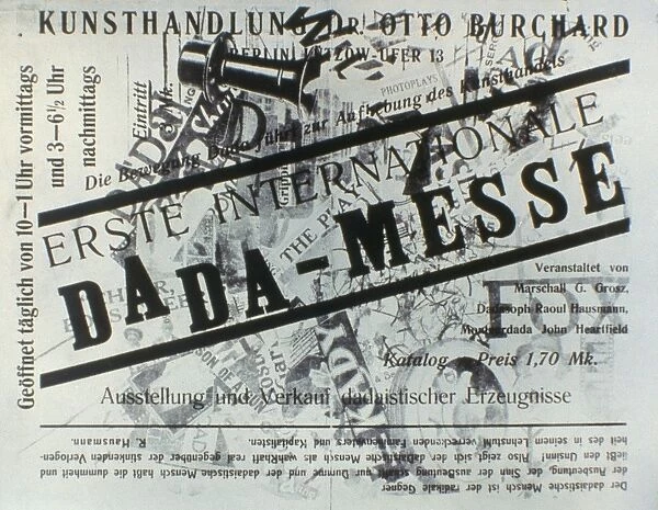 HEARTFIELD & GROSZ: DADA. Cover of catalogue for First International Dada Exhibition
