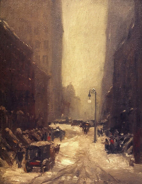 HENRI: NEW YORK WINTER. Robert Henri: New York Street in Winter, 1902